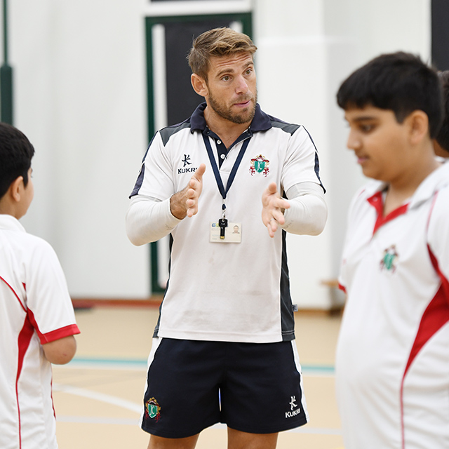 Matt Richards teaching PE